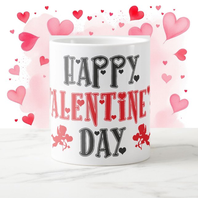 Happy Valentine's Day Sweet Memories of First Love Large Coffee Mug (Creator Uploaded)