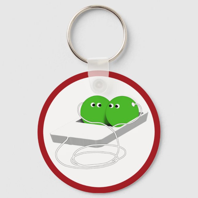 Happy Valentine's Day, Sweet Pea Keychain (Front)