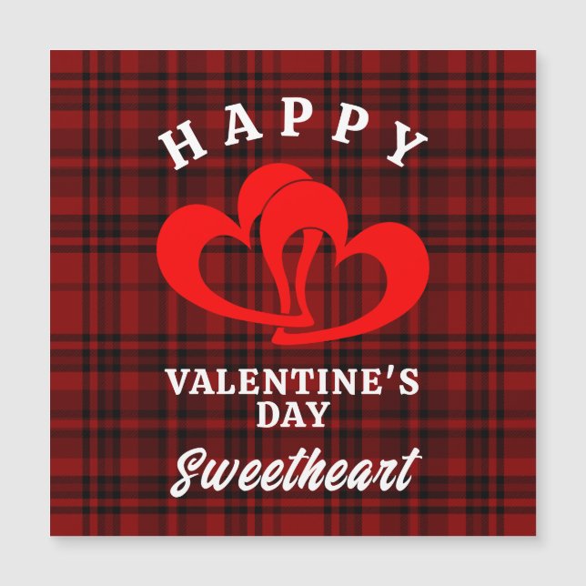 HAPPY VALENTINE'S DAY SWEETHEART MAGNETIC INVITATION (Front)
