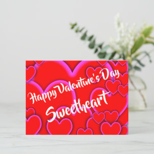Happy Valentines Day Sweetheart Romantic Enclosure Card