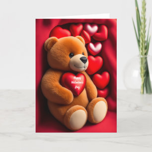 Happy Valentine's Day Teddy Bear Holiday Card