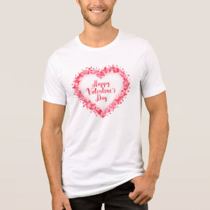 Happy Valentine's Day Text With Roses Frame-23145 Tri-Blend Shirt