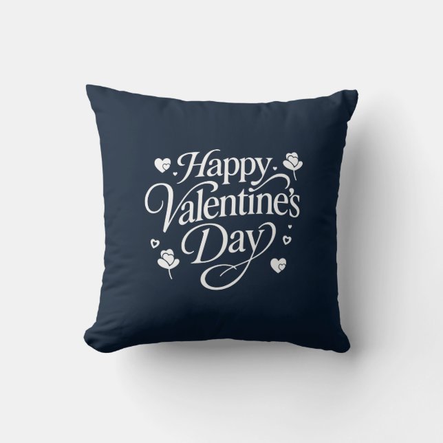 Happy Valentine's day  Throw Pillow (Front)