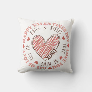 Happy Valentine's Day Throw Pillow
