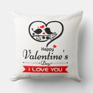 Happy Valentine's Day Throw Pillow