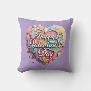 Happy Valentine's Day Throw Pillow