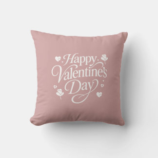 Happy Valentine's day  Throw Pillow