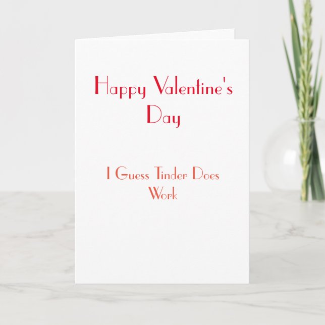 Happy Valentine's Day Tinder Card (Front)