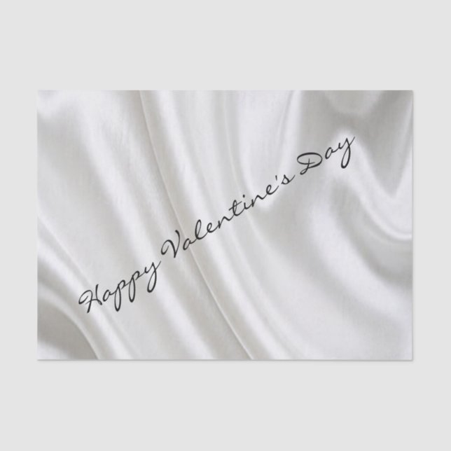 Happy Valentine's Day Tissue Paper Silver (Front)