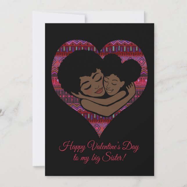 Happy Valentine's Day to Big Sister | Ethnic Style (Front)