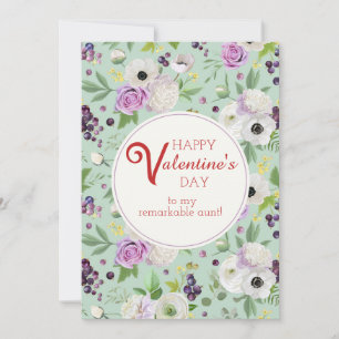 Happy Valentines Day To My Aunt Holiday Card