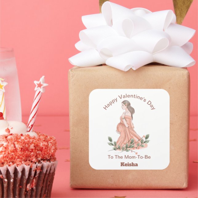 Happy Valentine's Day To The Mom-To-Be Sticker (Party)