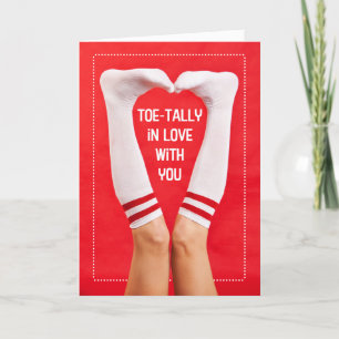 Happy Valentine's Day Toe-tally in Love Socks Holiday Card