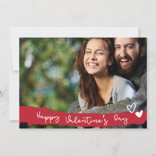 Happy Valentine's Day Trendy Font Photo Card