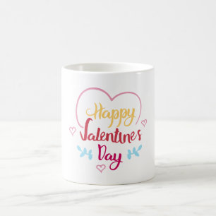 Happy Valentines Day Typography Coffee Mug