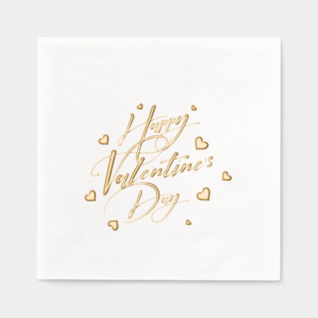 Happy Valentine's Day Typography Hearts (Recto)