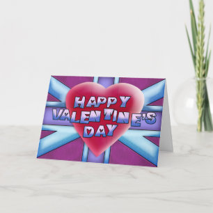 Happy Valentine's Day Union Jack Card