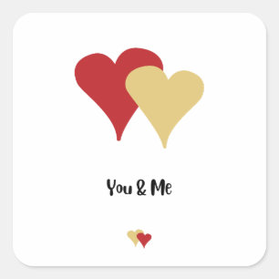 Happy Valentine's Day -Valentine Day For Lovers Square Sticker