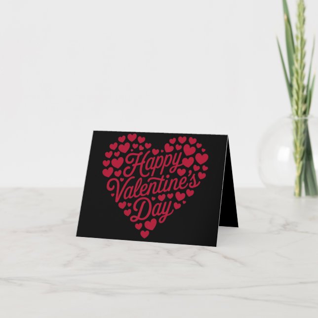 Happy Valentines Day Valentine Love Heart Card (Front)