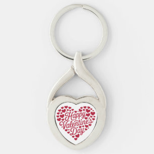 Happy Valentines Day Valentine Love Heart Keychain