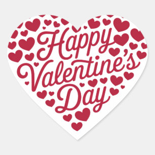 Happy Valentines Day Valentine Love Heart Sticker