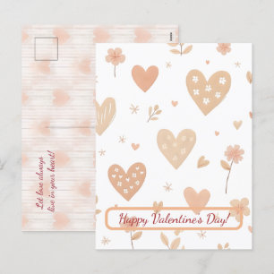 Happy Valentine's Day! Valentine's card. Holiday Postcard