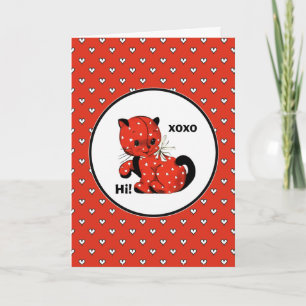 Happy Valentine's Day. Vintage Kitty Holiday Card