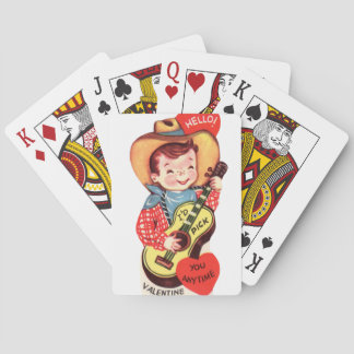 happy valentines day vintage old school love playing cards