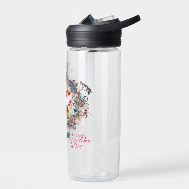 Happy valentine's day  water bottle (Left)