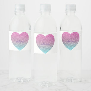Happy Valentine's Day Water Bottle Label