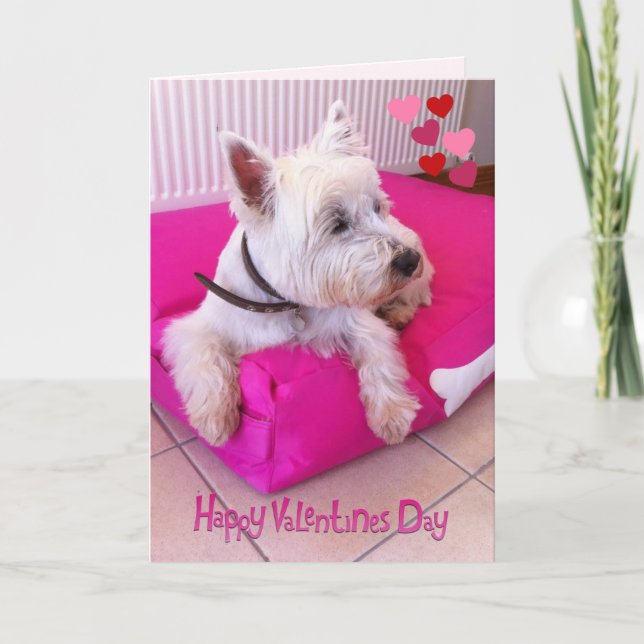 Happy Valentine's Day Westie Card (Front)