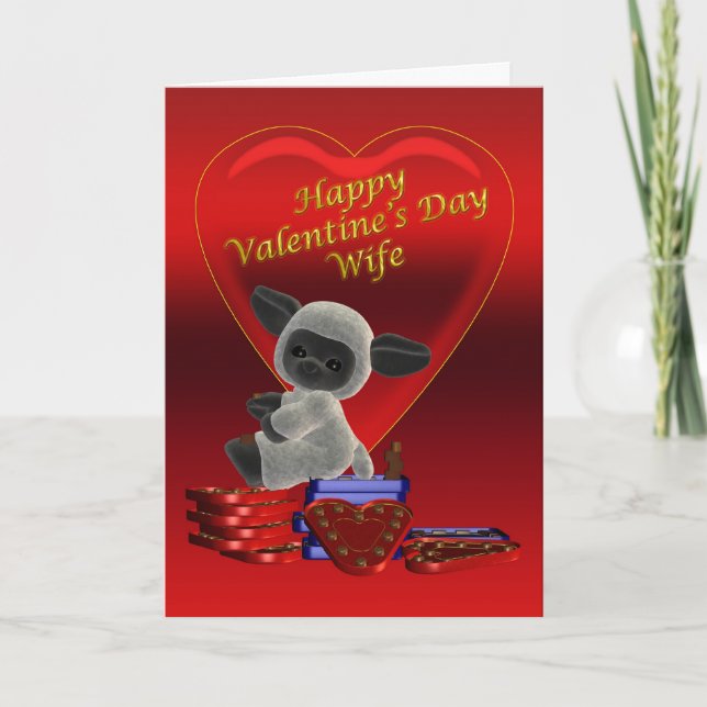 Happy Valentine's Day Wife Holiday Card (Front)