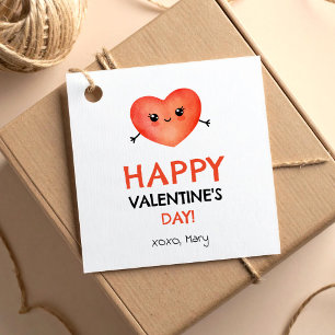 Happy Valentine's Day with baby heart Favour Tags