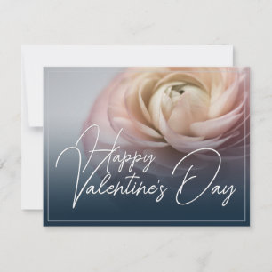Happy Valentine's Day with big pink rose