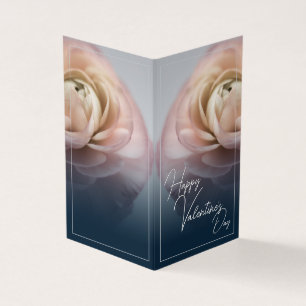 Happy Valentine's Day with big pink rose