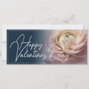Happy Valentine's Day with big pink rose