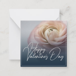 Happy Valentine's Day with big pink rose Card