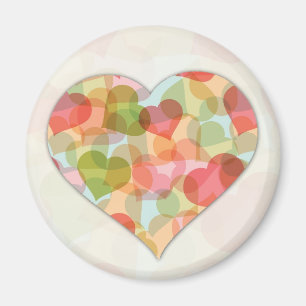 Happy Valentines Day with colourful hearts Magnet
