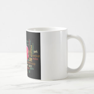 Happy Valentine's Day With Elegant Red Roses Coffee Mug
