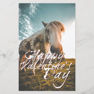 Happy Valentine's day with looking Horse