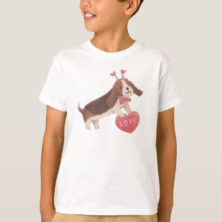 Happy Valentine's Day with Puppy T-Shirt