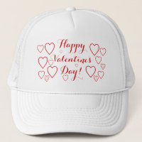 Happy Valentine's Day with Red Hearts