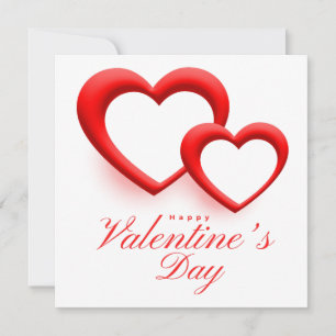 Happy Valentine's Day with Two Hearts-23540 Invitation