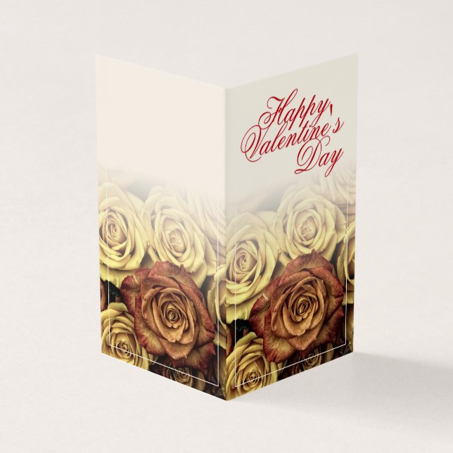 Happy Valentine's day with yellow Rosenbouquet (Outside)