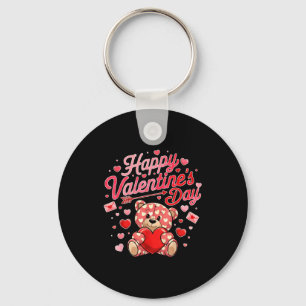 Happy Valentines Day Women Cute Bear Valentine Hea Keychain