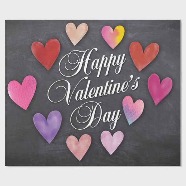 Happy Valentine's Day Wrapping Paper (Flat)