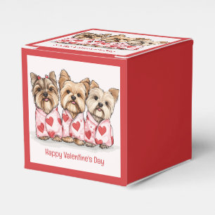 Happy Valentines Day Yorkshire Terrier Dogs Favor Box