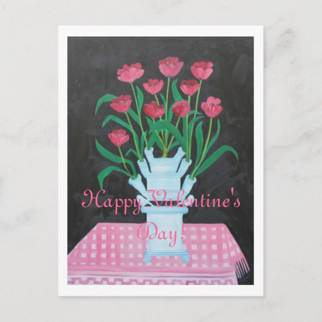HAPPY VALENTINE'S DAY YOU MAKE MY HEART BLOOM HOLIDAY POSTCARD (Front)