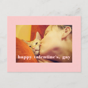 happy valentine's gay holiday postcard