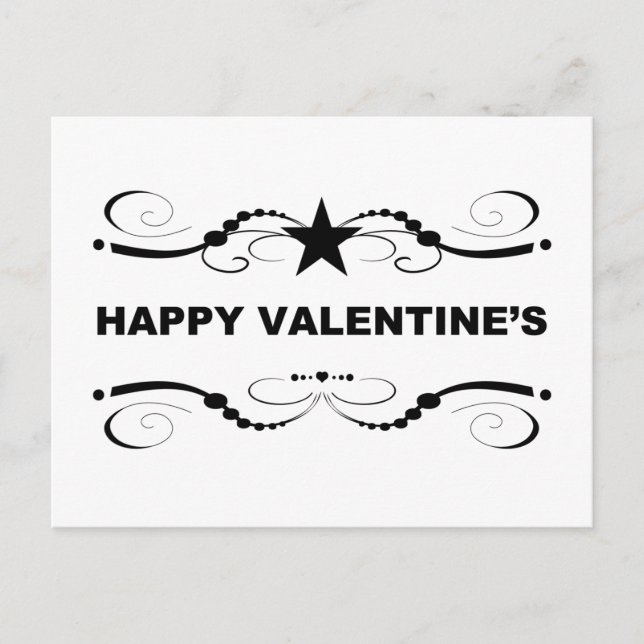 happy valentines holiday postcard (Front)